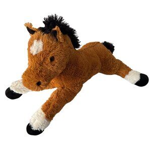 Plush Horse Stuffed Animal Best Made Toys 26" Brown/White/Black Polyester
